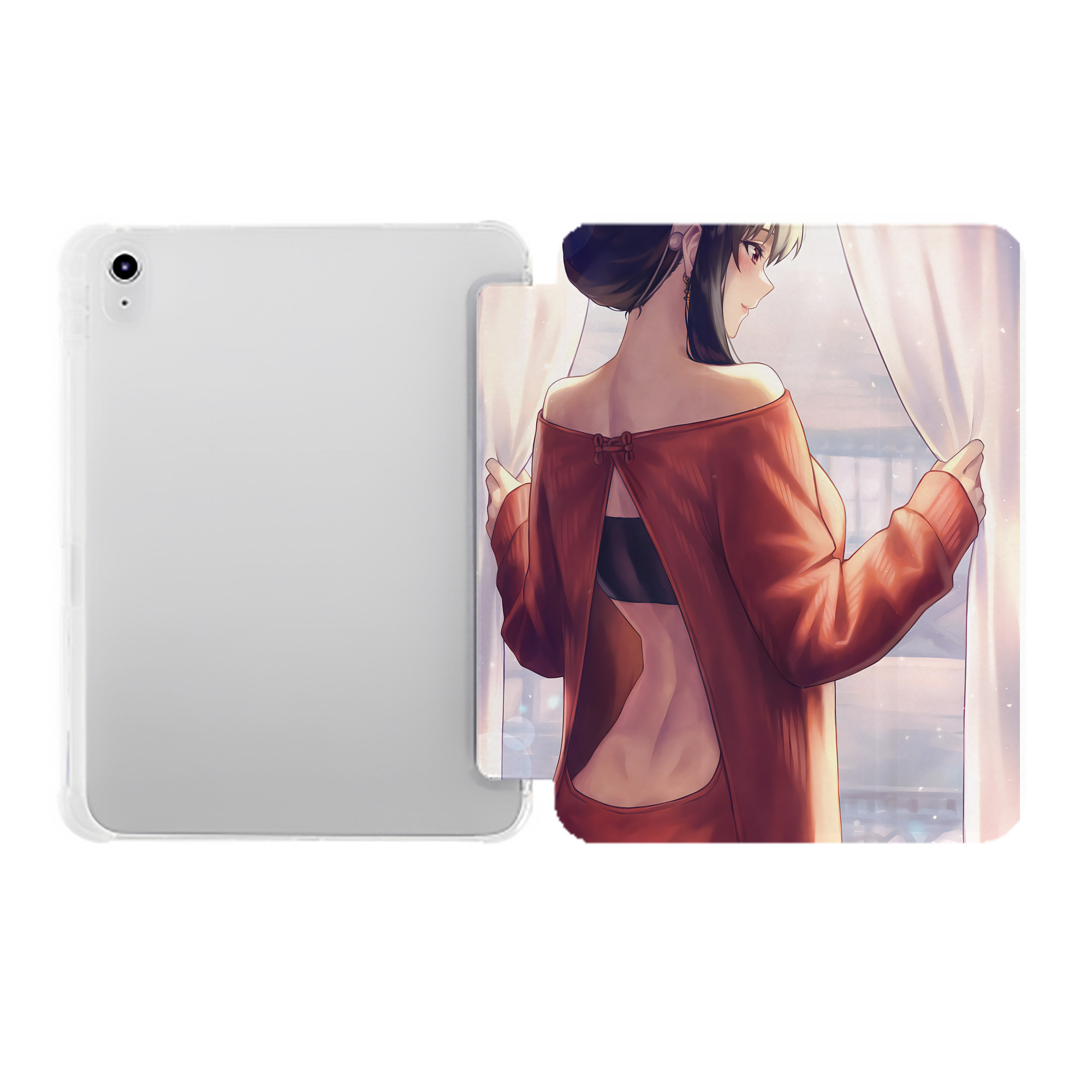 （画像用） SPY×FAMILY间谍家家酒 IPad ケース ペン収納付き 三つ折りスタンド PUレザー×シリコン 対応機種9.5/10.5/10.9インチ